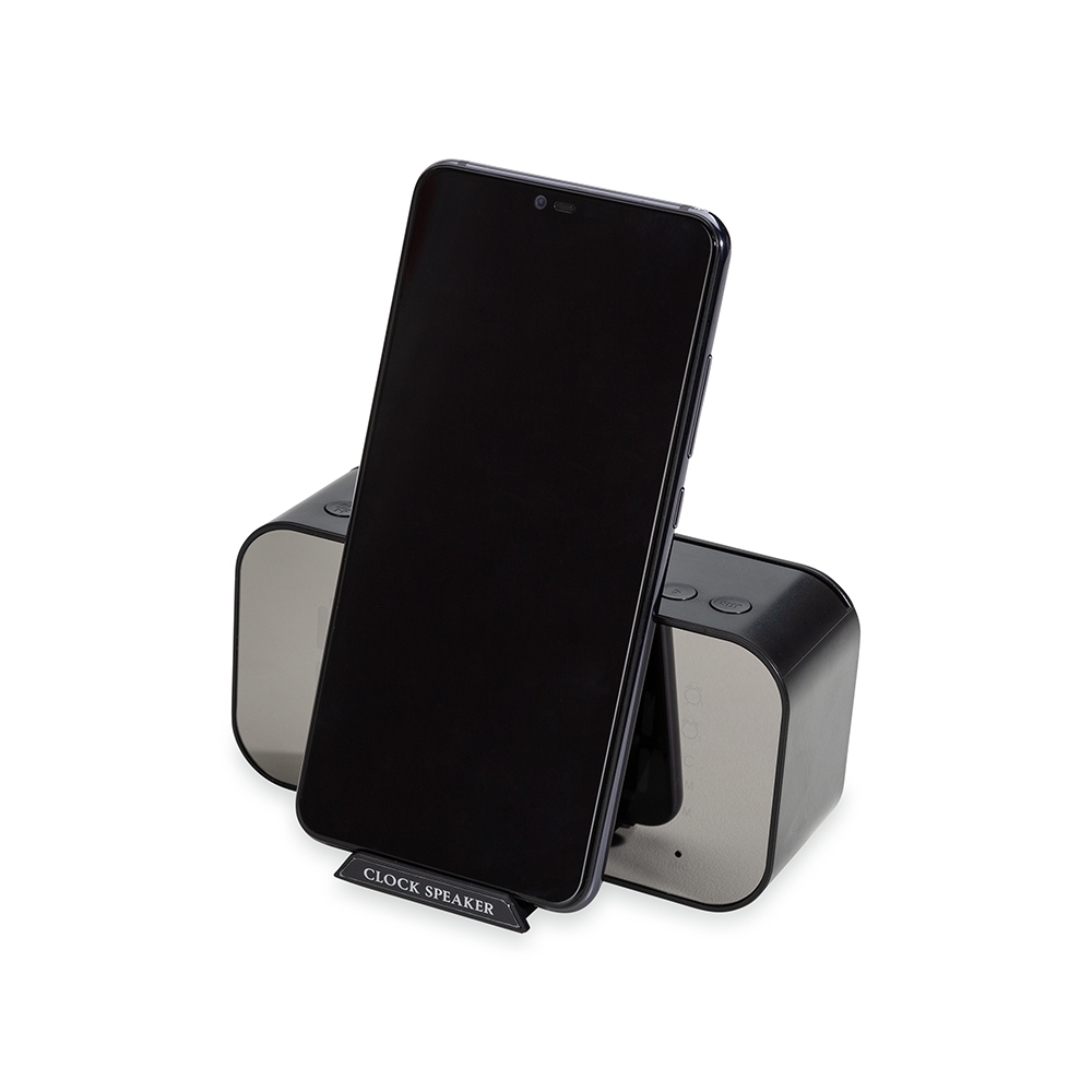 Caixa de Som Multimídia com Relógio e Suporte para Celular - Imagem 2